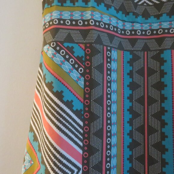 PRANA Ariel Athleisure Dress in Green Taos Southwestern Aztec Pickleball Sz XS - Picture 7 of 13